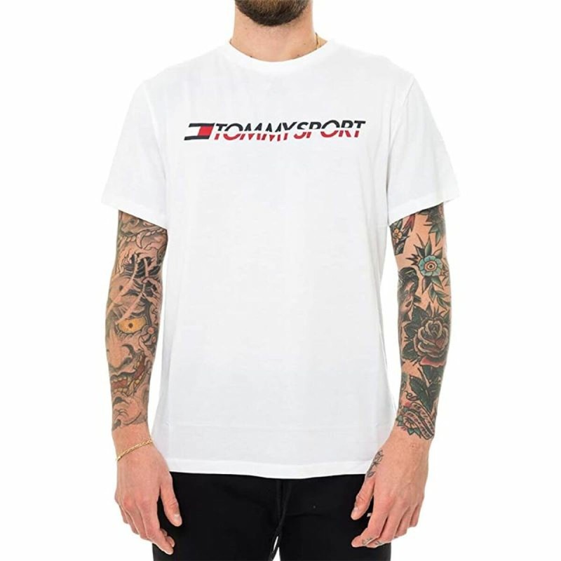 Camisola de Manga Curta Homem Tommy Hilfiger Logo Chest Branco