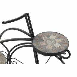 Plantador DKD Home Decor Bicicleta Cerâmica Mosaico Preto Forja (70 x 28 x 57 cm)