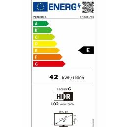 Panasonic|Smart TV Panasonic TB43W61AEZ 4K Ultra HD 43” LED DVB-T2