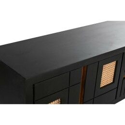 DKD Home Decor|Móvel de TV DKD Home Decor Preto Rotim Madeira de mangueira (145,5 x 40,5 x 60 cm)