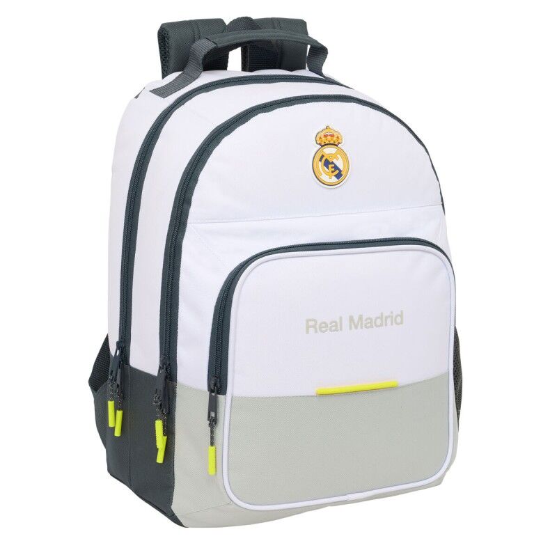 Real Madrid C.F.|Mochila Escolar Real Madrid C.F. Branco 32 x 42 x 16 cm