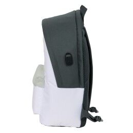 Real Madrid C.F.|Mochila Escolar Real Madrid C.F. Branco 31 x 44 x 18 cm