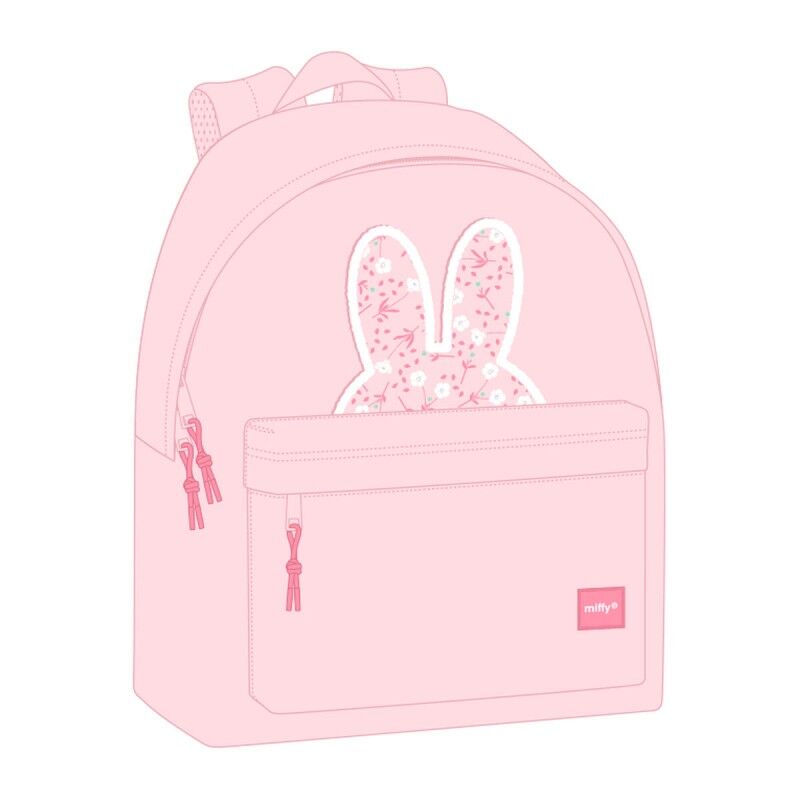 Miffy|Mochila Miffy Flores 33 x 42 x 15 cm