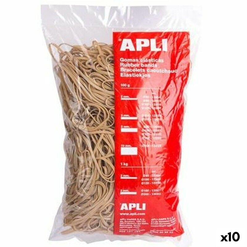 Apli|Tiras elásticas Apli Castanho 160 x 3 mm (10 Unidades) Apli|Tiras elásticas Apli Castanho 160 x 3 mm (10 Unidades)