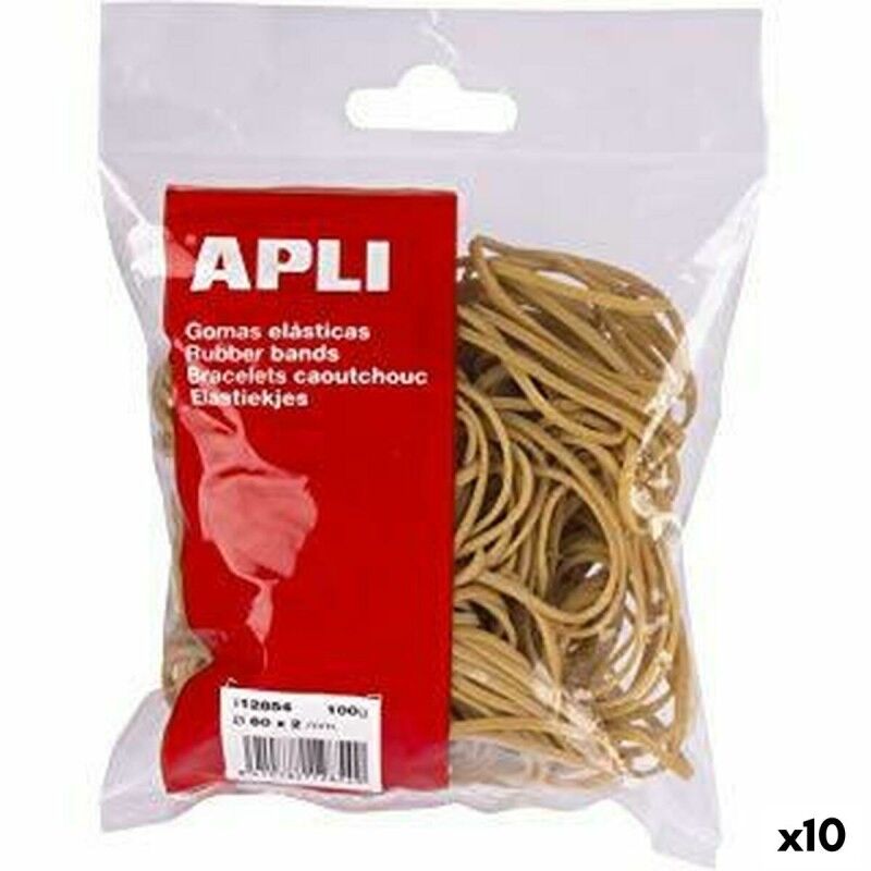 Apli|Tiras elásticas Apli Castanho 60 x 2 mm (10 Unidades) Apli|Tiras elásticas Apli Castanho 60 x 2 mm (10 Unidades)