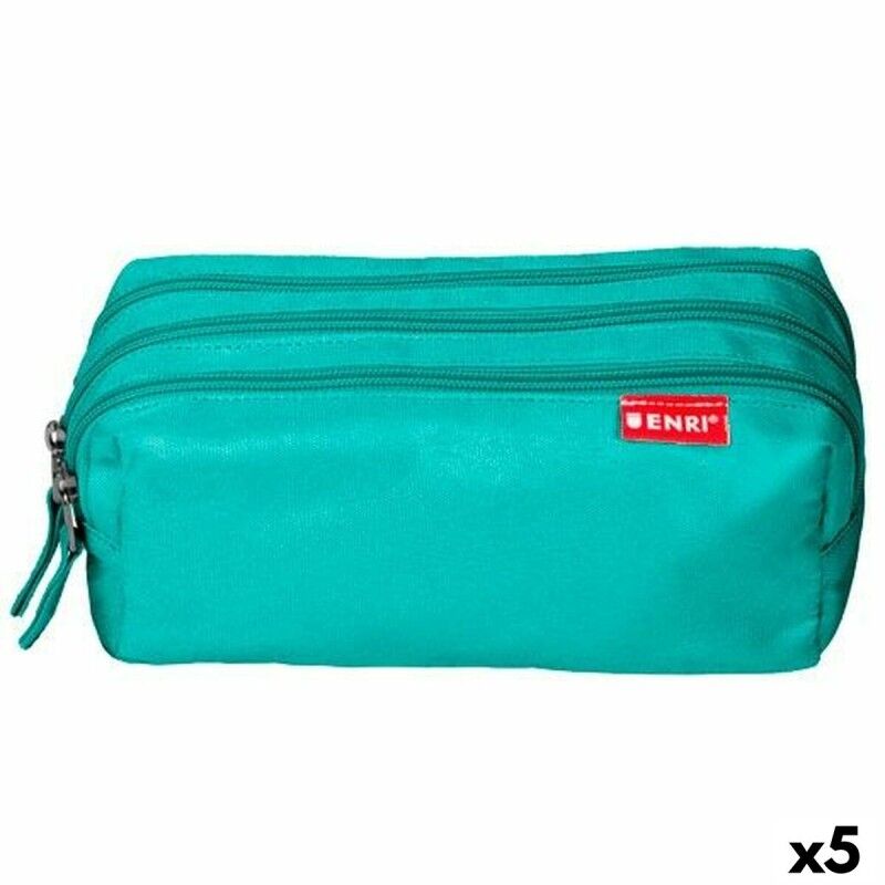ENRI|Bolsa Escolar ENRI Turquesa 21 x 7 x 11 cm (5 Unidades)