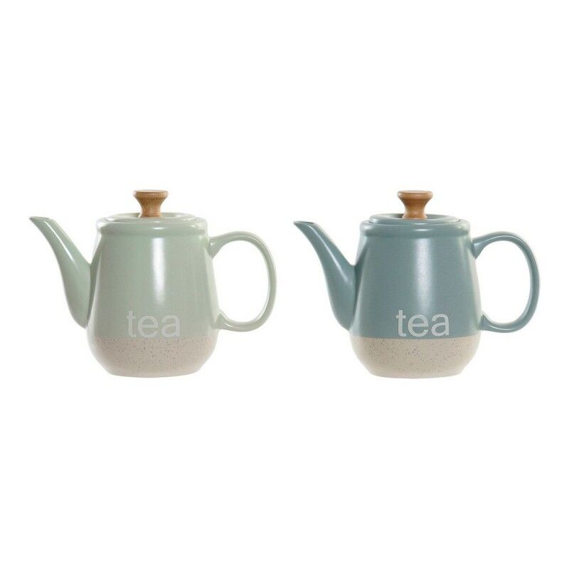 DKD Home Decor|Bule DKD Home Decor 8424001793235 Azul Verde Grés 1 L 22,5 x 12 x 16,5 cm (2 Unidades)