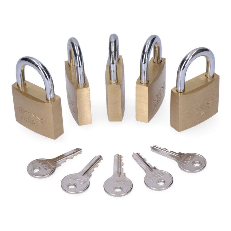 EDM Product|Cadeado com chave EDM 85245 Latão 40 x 23 mm (5 Unidades) EDM Product|Cadeado com chave EDM 85245 Latão 40 x 23 mm (5 Unidades)