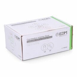 EDM Product|Cadeado com chave EDM 85245 Latão 40 x 23 mm (5 Unidades)