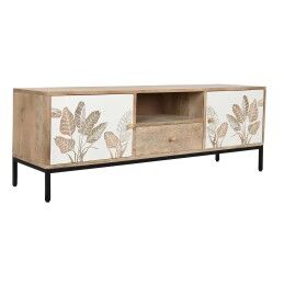 DKD Home Decor|Mesa de apoio DKD Home Decor 110 x 70 x 46 cm Preto Metal Castanho Multicolor Madeira de mangueira
