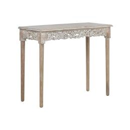 Home ESPRIT|Mesa de apoio Home ESPRIT Preto Natural Cristal Abeto 46 x 46 x 55,5 cm