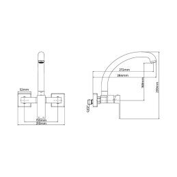 EDM Product|Torneira Monocomando EDM 01195 Getaria Prateado Aço inoxidável Latão Zinco Lava-loiça