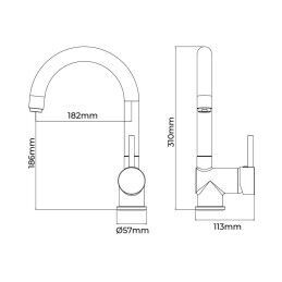 EDM Product|Torneira Monocomando EDM 01127  a7200-x Prateado Aço inoxidável Latão Zinco Lava-loiça