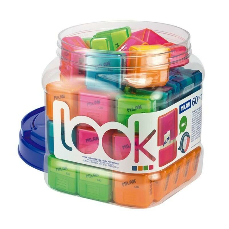 Milan|Conjunto de Borrachas Milan Multicolor 3,4 x 3,2 x 1,9 cm 60 Peças Milan|Conjunto de Borrachas Milan Multicolor 3,4 x 3,2 x 1,9 cm 60 Peças