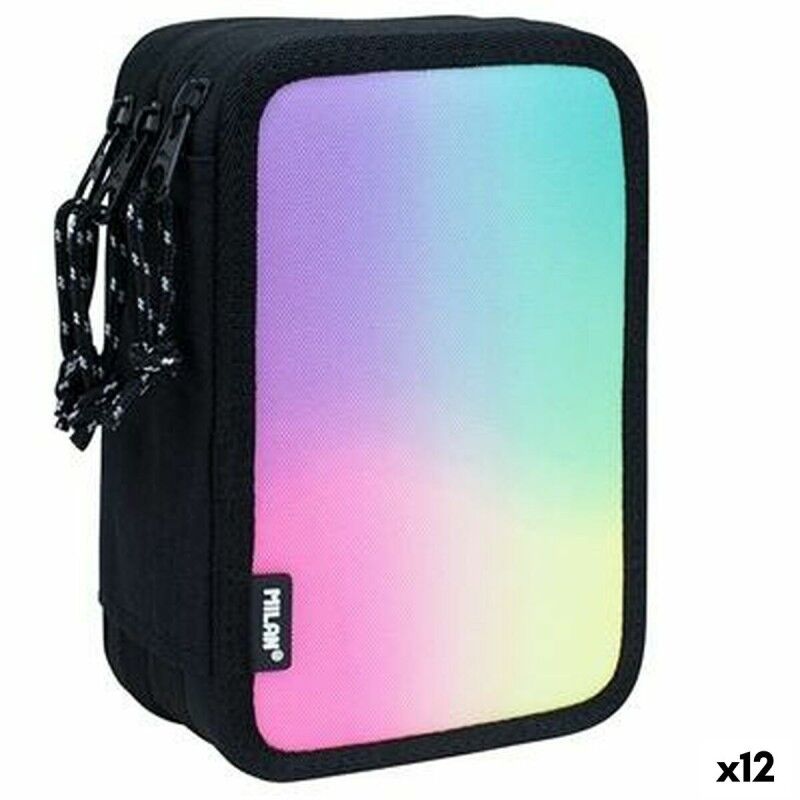 Milan|Estojo Triplo Milan Sunset Preto 19,5 x 13 x 7,5 cm (12 Unidades) Milan|Estojo Triplo Milan Sunset Preto 19,5 x 13 x 7,5 cm (12 Unidades)