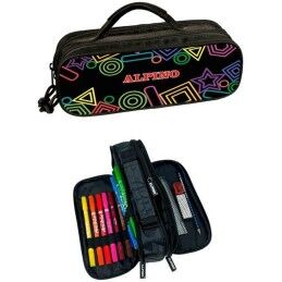 Alpino|Estojo Triplo Alpino Mini Black Multicolor (12 Unidades)