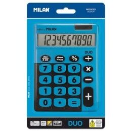 Milan|Calculadora Milan TOUCH DUO Azul 14,5 x 10,6 x 2,1 cm (10 Unidades)