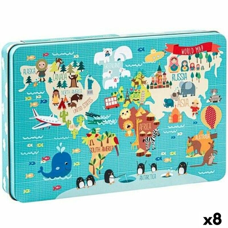 Apli|Puzzle Apli 48 x 32 cm Mapa do Mundo 24 Peças (8 Unidades) Apli|Puzzle Apli 48 x 32 cm Mapa do Mundo 24 Peças (8 Unidades)