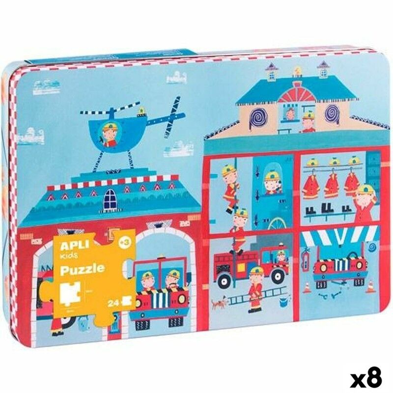 Apli|Puzzle Apli 48 x 32 cm Bombeiro 24 Peças (8 Unidades)