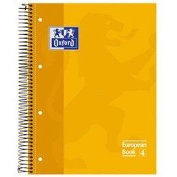 Oxford|Caderno Oxford Classic Amarelo A4 80 Folhas (5 Unidades)