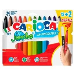 Carioca|Conjunto de Canetas de Feltro Carioca JUMBO Multicolor 12 Peças (24 Unidades)