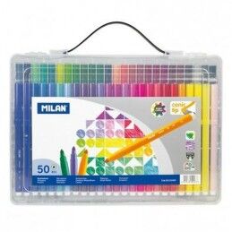 Milan|Conjunto de Canetas de Feltro Milan Conic Multicolor 50 Peças (12 Unidades)