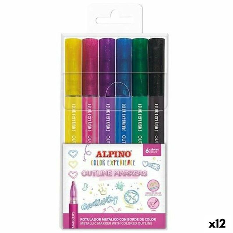 Alpino|Conjunto de Canetas de Feltro Alpino OUTLINE COLOR EXPERIENCE Multicolor (12 Unidades) Alpino|Conjunto de Canetas de Feltro Alpino OUTLINE COLOR EXPERIENCE Multicolor (12 Unidades)
