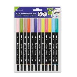 Bismark|Conjunto de Canetas de Feltro Bismark LETTERING Multicolor 12 Peças (6 Unidades)
