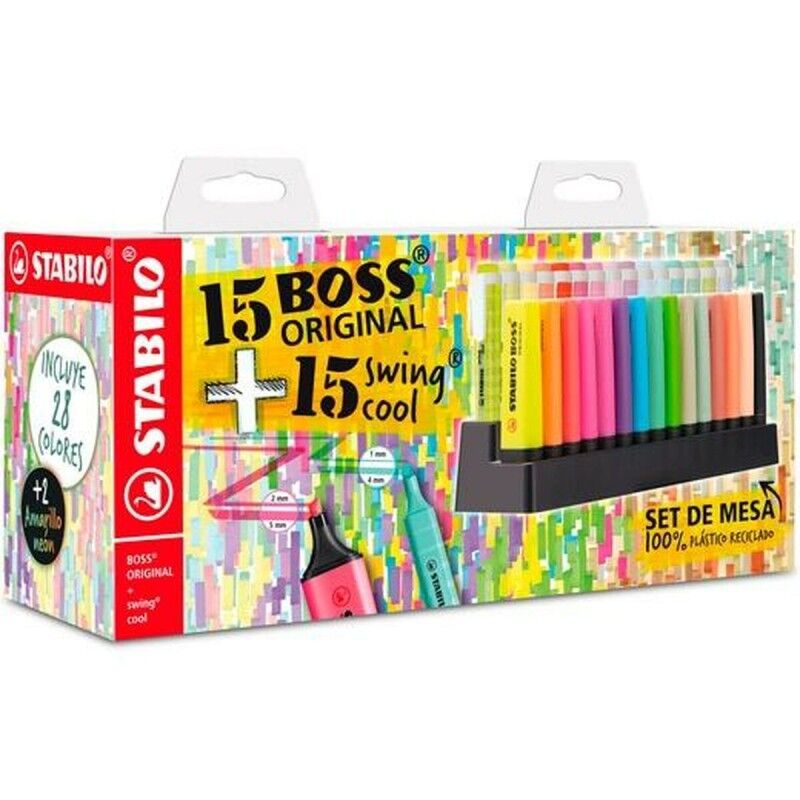 Stabilo|Conjunto de Marcadores Fluorescentes Stabilo BOSS ORIGINAL Multicolor 30 Peças Stabilo|Conjunto de Marcadores Fluorescentes Stabilo BOSS ORIGINAL Multicolor 30 Peças
