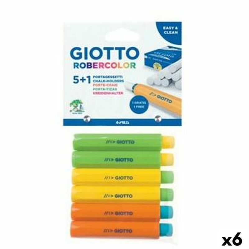 Giotto|Porta-giz Giotto Multicolor 6 Unidades 6 Peças Giotto|Porta-giz Giotto Multicolor 6 Unidades 6 Peças