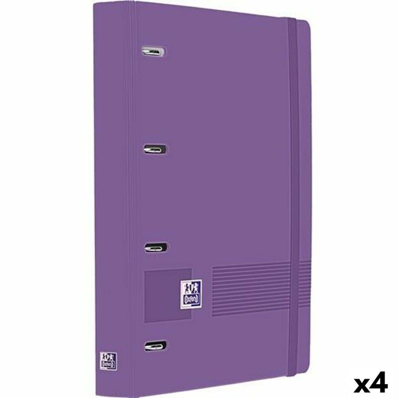 Oxford|Pasta com argolas Oxford LIVE&GO Lilás A4+ (4 Unidades) Oxford|Pasta com argolas Oxford LIVE&GO Lilás A4+ (4 Unidades)