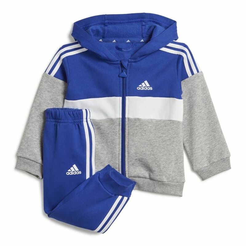 Adidas|Conjunto de Desporto para Bebé Adidas I 3Stripes Tib Fleece Ts Infantil Azul Adidas|Conjunto de Desporto para Bebé Adidas I 3Stripes Tib Fleece Ts Infantil Azul