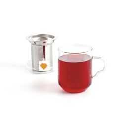 Quid|Chávena com Filtro para Infusões Quid Serenia Transparente Vidro Aço inoxidável 350 ml (12 Unidades)