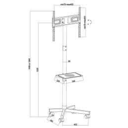 MacLean|Suporte de TV para chão com rodas MacLean MC-949 32" 34"-55"