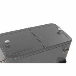 DKD Home Decor|Geladeira DKD Home Decor Com rodas Cinzento Cinzento escuro Aço Polipropileno 56 L 74 x 43 x 80 cm (74 x 43 x 80 cm)