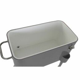 DKD Home Decor|Geladeira DKD Home Decor Com rodas Cinzento Cinzento escuro Aço Polipropileno 56 L 74 x 43 x 80 cm (74 x 43 x 80 cm)