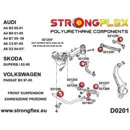 Strongflex|Silentblock Strongflex STF021260AX2 Inferior Delantera 2 Peças