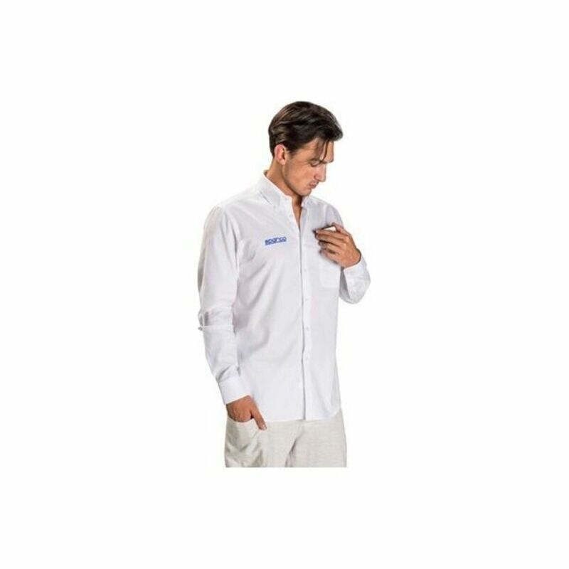 Sparco|Camisa de Manga Comprida Homem Sparco Branco (Tamanho S) Sparco|Camisa de Manga Comprida Homem Sparco Branco (Tamanho S)