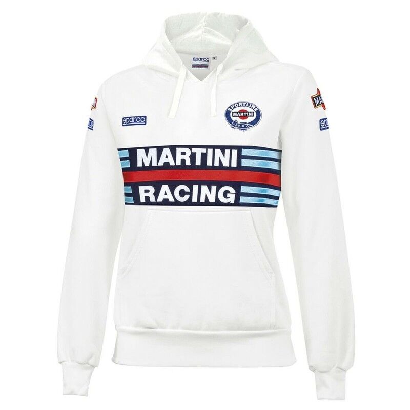 Sparco|Polar com Capuz Mulher Sparco Martini Racing Branco
