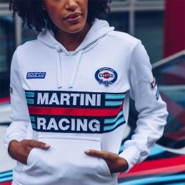 Sparco|Polar com Capuz Mulher Sparco Martini Racing Branco