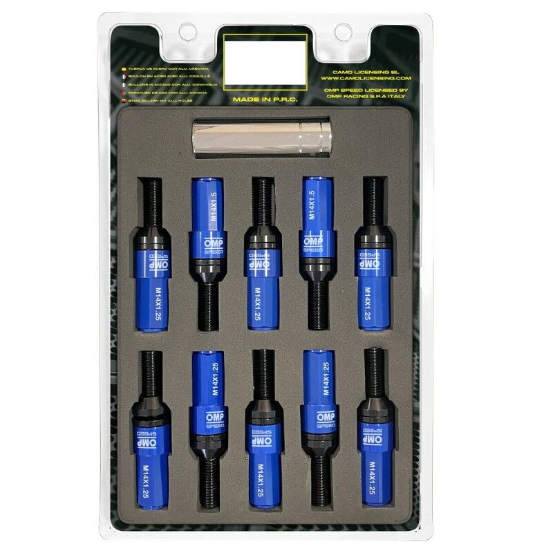 OMP|Kit de parafusos OMP OMPS09971407 28 mm Azul M14 x 1,25 OMP|Kit de parafusos OMP OMPS09971407 28 mm Azul M14 x 1,25