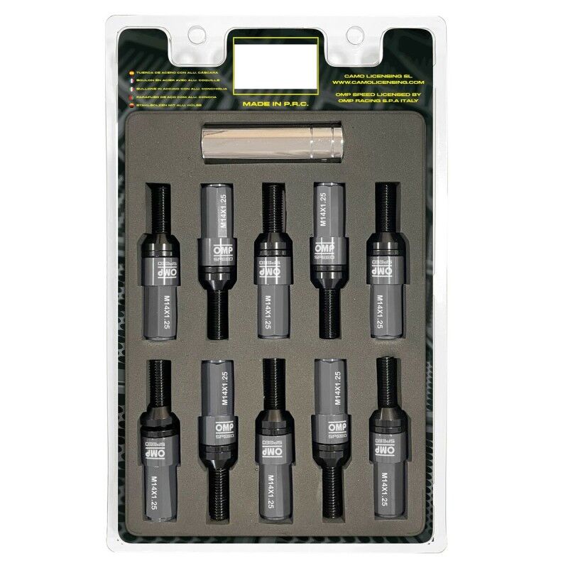 OMP|Kit de parafusos OMP OMPS09971402 28 mm Prata M14 x 1,25 OMP|Kit de parafusos OMP OMPS09971402 28 mm Prata M14 x 1,25