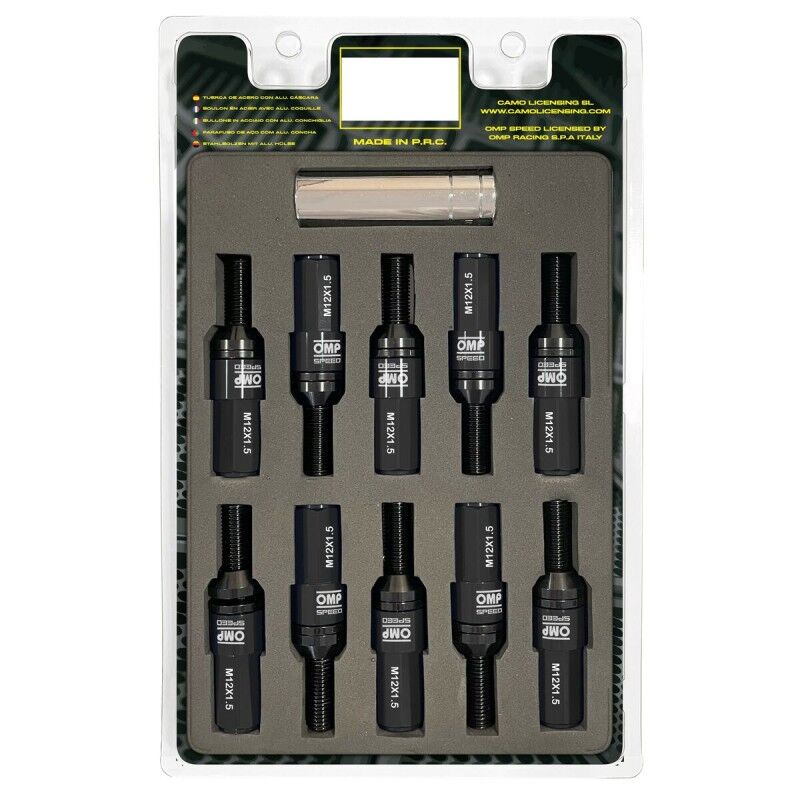 OMP|Kit de parafusos OMP OMPS09981401 28 mm Preto M14 x 1,50 OMP|Kit de parafusos OMP OMPS09981401 28 mm Preto M14 x 1,50