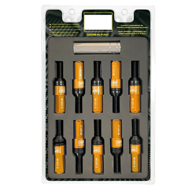 OMP|Kit de parafusos OMP OMPS09981210 28 mm Laranja M12 x 1,50 OMP|Kit de parafusos OMP OMPS09981210 28 mm Laranja M12 x 1,50