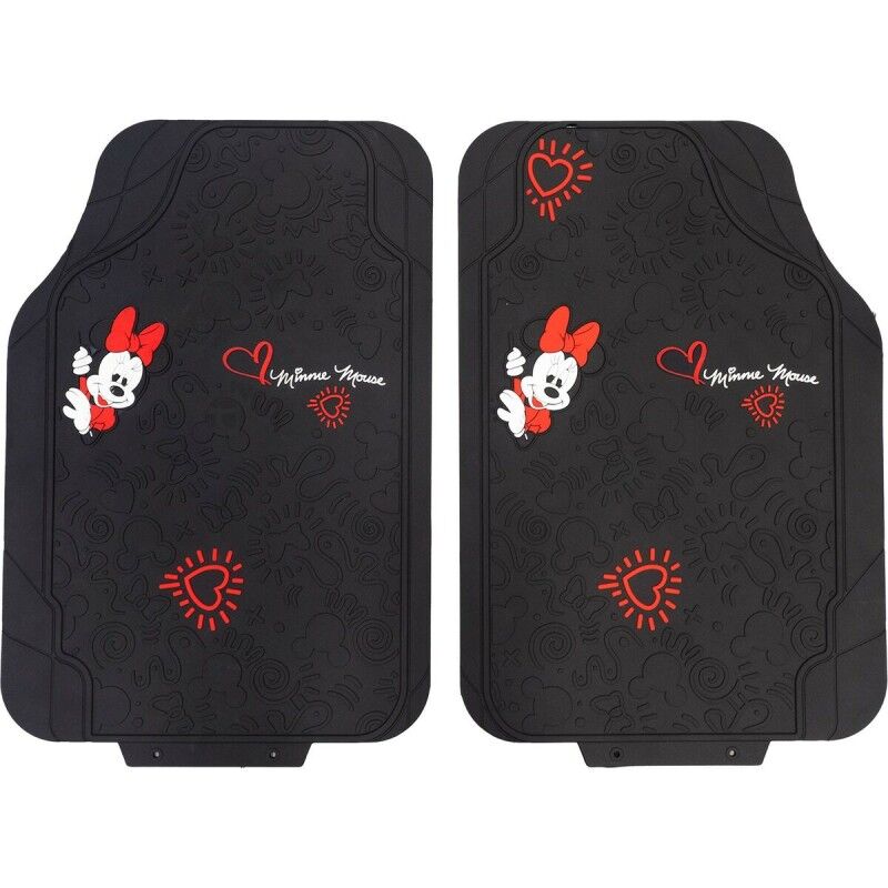 Minnie Mouse|Conjunto de Tapetes de Carro Minnie Mouse CZ10901 Preto Minnie Mouse|Conjunto de Tapetes de Carro Minnie Mouse CZ10901 Preto