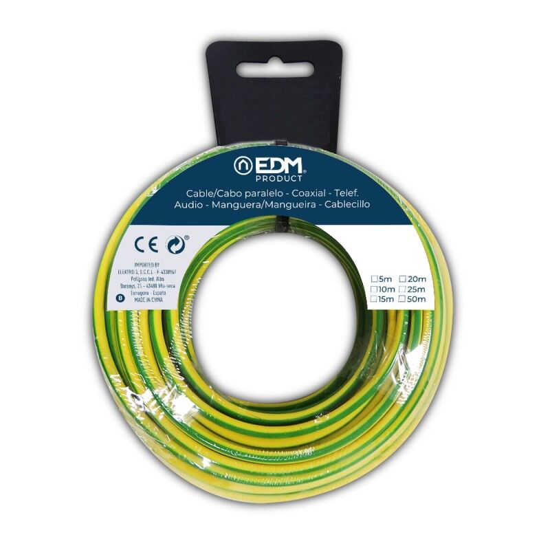 EDM Product|Cabo de Interface Paralelo EDM 28603 28603 Duas cores 25 m Ø 6 mm