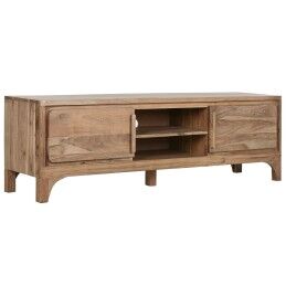 Home ESPRIT|Mesa de apoio Home ESPRIT Preto Natural Cristal Abeto 46 x 46 x 55,5 cm