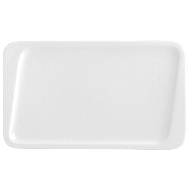 Quid|Prato de Sobremesa Quid Chef Cerâmica Branco 25 x 15 cm (6 Unidades) (Pack 6x)