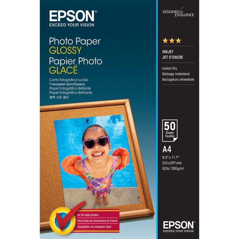 Epson|Pack de Tinta e Papel Fotográfico Epson C13S042539 A5 A4 (50 Unidades) (1 Unidade) Epson|Pack de Tinta e Papel Fotográfico Epson C13S042539 A5 A4 (50 Unidades) (1 Unidade)