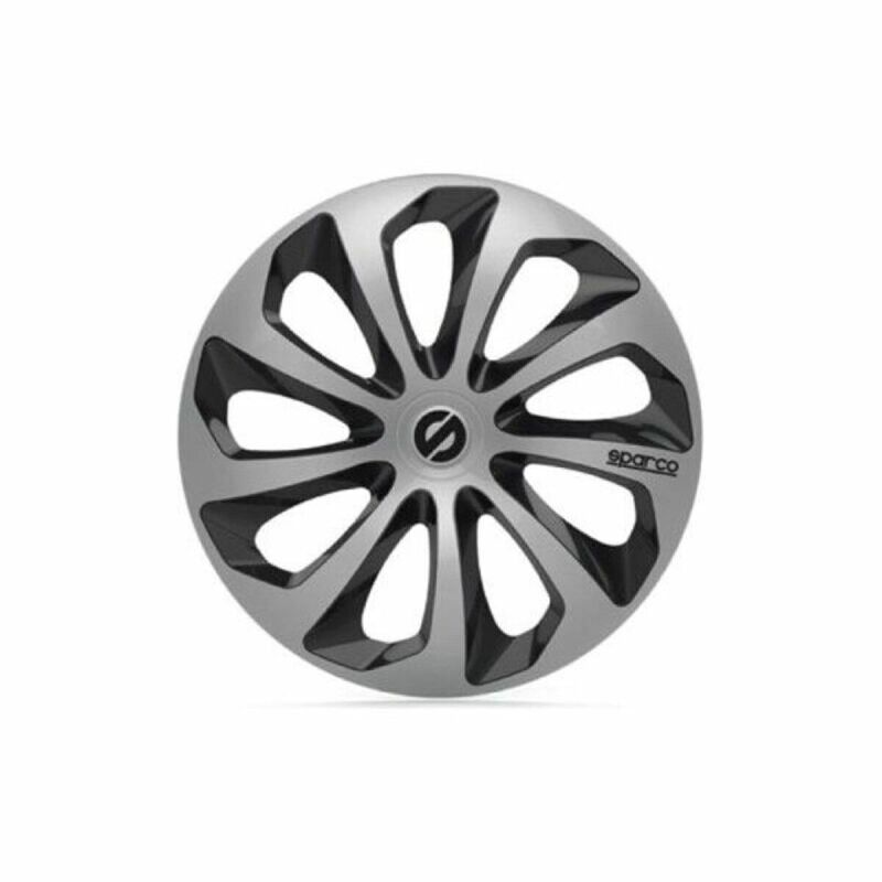 Sparco|Tapacubos Sparco SPC1673SVBK 16" Preto/Prateado Sparco|Tapacubos Sparco SPC1673SVBK 16" Preto/Prateado